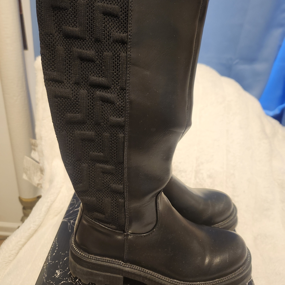 Source Unknown Black Over the Knee Boots